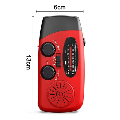 Solar Crank Emergency Radio 1000mAh Power Charger